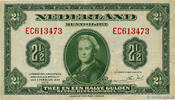 NETHERLANDS 2,5 Gulden NETHERLANDS 2,5 Gulden 1943 VF -