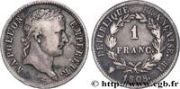 FRANCE 1 franc Napoléon Ier tête laurée, République franç PREMIER EMPIRE / FIRST FRENCH EMPIRE Strasbourg 1808 (23mm, 4,92g, 6h) -