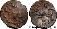 FRANCE Denier à la tête casquée EDUENS, ÆDUI (BIBRACTE, Area of the Mont-Beuvray) Autun (71) c. 80-50 AC. (16mm, 1,70g, 2h) -