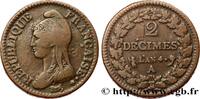 FRANCE 2 décimes Dupré DIRECTOIRE Paris 1796 (31mm, 18,25g, 6h) -