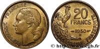 FRANCE 20 francs G. Guiraud, 3 faucilles IV REPUBLIC Beaumont-Le-Roger 1950 (23,5mm, 4,04g, 6h) -
