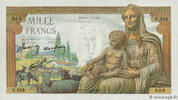 FRANCE 1000 Francs DÉESSE DÉMÉTER FRANCE 1000 Francs DÉESSE DÉMÉTER 1942 UNC- -