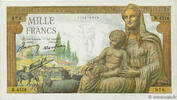 FRANCE 1000 Francs DÉESSE DÉMÉTER FRANCE 1000 Francs DÉESSE DÉMÉTER 1943 XF -