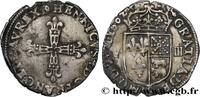 FRANCE Huitième d'écu de Béarn HENRY IV Morlaàs 1602 (25mm, 4,77g, 12h) -