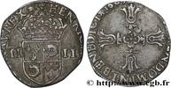 FRANCE Quart d'écu du Dauphiné HENRY IV Grenoble 1605 (26,5mm, 7,34g, 7h) -