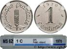 FRANCE 1 centime Épi, avec (petit) rebord V REPUBLIC Paris 1970 (15mm, 1,65g, 6h) -