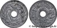 FRANCE 20 centimes Lindauer PROVISIONAL GOVERNEMENT OF THE FRENCH REPUBLIC Beaumont-le-Roger 1945 (24,5mm, 3,10g, 6h) -