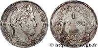 FRANCE 1 franc Louis-Philippe, couronne de chêne LOUIS-PHILIPPE I Bordeaux 1839 (23mm, 5,05g, 6h) -