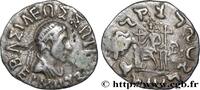 Hellenistic 2 (188 BC to 30 BC) Drachme bilingue BACTRIA - BACTRIAN KINGDOM - HERMAEUS Atelier incertain du Gandhara c. 55-45 AC. (16,5mm, 2,31g, 11h) -