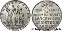SWITZERLAND 5 Francs 650e anniversaire de la confédération SWITZERLAND Berne 1941 (31mm, 14,93g, 6h) -