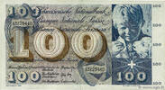 SWITZERLAND 100 Francs SWITZERLAND 100 Francs 1969 F+ -