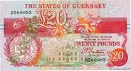 GUERNSEY 20 Pounds Petit numéro GUERNSEY 20 Pounds Petit numéro 1990 AU -