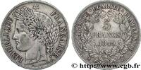 FRANCE 5 francs Cérès, IIe République II REPUBLIC Strasbourg 1849 (37mm, 24,73g, 6h) -
