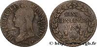 FRANCE Cinq centimes Dupré, grand module DIRECTOIRE Strasbourg/Paris 1799 (28mm, g, 6h) -