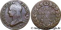 FRANCE Cinq centimes Dupré, grand module CONSULATE Genève 1801 (28mm, 9,91g, 6h) -