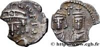 THE HERACLIUS DYNASTY (602-717) Demi-silique HERACLIUS, HERACLIUS CONSTANTINE and MARTINA Carthage 614-626 (12,5mm, 0,65g, 11h) -