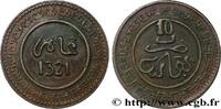 MOROCCO 10 Mazounas Abdul Aziz an 1321 1er type MOROCCO Fez 1903 (30mm, 10,05g, 12h) -