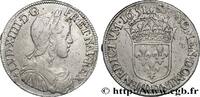 FRANCE Demi-écu, portrait à la mèche longue LOUIS XIV THE SUN KING Angers 1651 (31,5mm, 13,54g, 6h) -