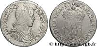 FRANCE Demi-écu, portrait à la mèche longue LOUIS XIV THE SUN KING Rennes 1650 (32,5mm, 13,46g, 6h) -