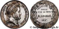 FRANCE Médaille donnée par le roi, École gratuite de dess LOUIS-PHILIPPE Ier 1837 (41,5mm, 37,40g, 12h) -