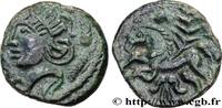 FRANCE Bronze SVTICOS, classe III à la tête casquée VELIOCASSES (Area of Norman Vexin) c. 50-40 AC. (16mm, 2,86g, 10h) -