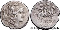 THE REPUBLIC (280 BC to 27 BC) Denier TERENTIA Rome 147 AC. (19,5mm, 3,75g, 3h) -