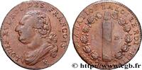 FRANCE 12 deniers dit au faisceau, type FRANCOIS LOUIS XVI Bordeaux 1792 (28mm, 11,87g, 6h) -