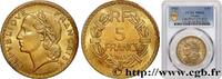 FRANCE 5 francs Lavrillier, bronze-aluminium PROVISIONAL GOVERNEMENT OF THE FRENCH REPUBLIC 1945 (31mm, g, 6h) -