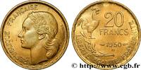 FRANCE 20 francs G. Guiraud, 3 faucilles IV REPUBLIC Beaumont-Le-Roger 1950 (23,5mm, 4,02g, 6h) -