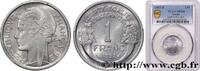 FRANCE 1 franc Morlon, légère IV REPUBLIC Beaumont-Le-Roger 1957 (22,98mm, 1,30g, 6h) -