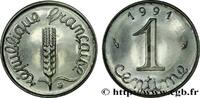 FRANCE 1 centime Épi, BU (Brillant Universel), frappe méd V REPUBLIC Pessac 1991 (15,50mm, 1,65g, 12h) -