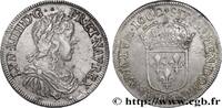 FRANCE Demi-écu, portrait à la mèche longue LOUIS XIV THE SUN KING Bordeaux 1660 (32,5mm, 13,65g, 6h) -