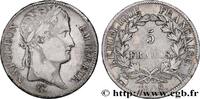 FRANCE 5 francs Napoléon empereur, République française PREMIER EMPIRE / FIRST FRENCH EMPIRE Rouen 1808 (37mm, 24,85g, 6h) -