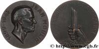 FRANCE Médaille, Jean Moulin RÉSISTANCE n.d. (67,5mm, 180,06g, 12h) -