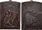 FRANCE Plaque, PAX, Au bénéfice des oeuvres communales PREMIÈRE GUERRE - WWI 1914-1918 (236mm, 868,44g, 12h) -