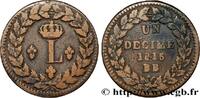 FRANCE Un décime à l’L couronnée LOUIS XVIII Strasbourg 1815 (32mm, 17,65g, 6h) -