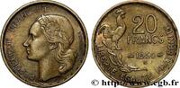FRANCE 20 francs G. Guiraud, 3 faucilles IV REPUBLIC Beaumont-Le-Roger 1950 (23,5mm, 4,08g, 6h) -
