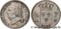 FRANCE 1/4 franc Louis XVIII LOUIS XVIII Rouen 1822 (15mm, 1,30g, 6h) -