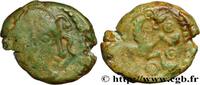 FRANCE Bronze au cheval et à la tête aux cheveux calamist AMBIANI (Area of Amiens) Amiens (80) c. 60-40 AC. (13mm, 2,57g, 6h) -