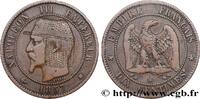 FRANCE Dix centimes Napoléon III, tête nue, Satirique SATIRICAL COINS - 1870 WAR AND BATTLE OF SEDAN Strasbourg 1857 (30mm, 9,70g, 6h) -