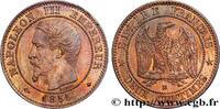 FRANCE Deux centimes Napoléon III, tête nue SECOND EMPIRE Strasbourg 1855 (20mm, 2,07g, 6h) -