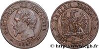 FRANCE Deux centimes Napoléon III, tête nue, Grand D, Gra SECOND EMPIRE Lyon 1857 (20mm, 1,91g, 6h) -