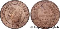 FRANCE 5 centimes Cérès III REPUBLIC Paris 1887 (25mm, 5,03g, 6h) -