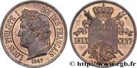 FRANCE Essai de deux centimes à la Charte LOUIS-PHILIPPE I Paris 1847 (20mm, 1,84g, 6h) -