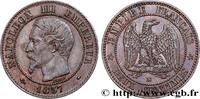 FRANCE Deux centimes Napoléon III, tête nue SECOND EMPIRE Marseille 1857 (20mm, 2,01g, 6h) -