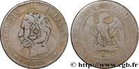 FRANCE Dix centimes Napoléon III, tête nue, regravure éro SATIRICAL COINS - 1870 WAR AND BATTLE OF SEDAN Paris 1855 (29,5mm, 8,88g, 6h) -