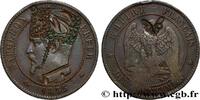 FRANCE Dix centimes Napoléon III, tête nue, satirique SATIRICAL COINS - 1870 WAR AND BATTLE OF SEDAN Strasbourg 1855 (30mm, 9,80g, 6h) -