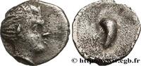 FRANCE Hémiobole à la tête de satyre et à la corne SALUVII après 49 avant J.-C. (8mm, 0,30g, 4h) -