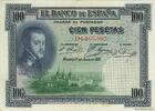 SPAIN 100 Pesetas SPAIN 100 Pesetas 1925 VF+ -