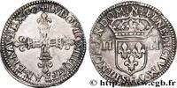 FRANCE Quart d'écu, à la croix fleurdelisée, titulature c LOUIS XIII Angers 1642 (30mm, 9,52g, 9h) -